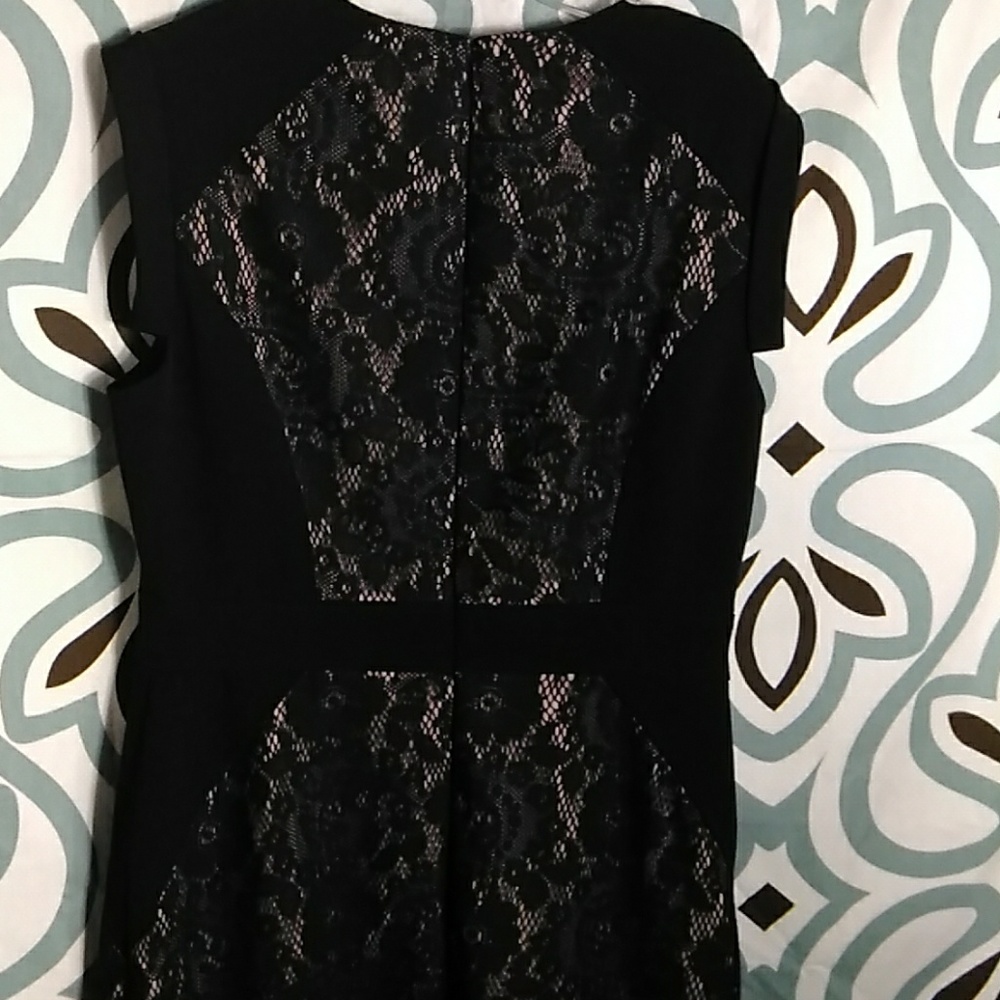 Adrianna Papell navy blue dress size 10 - Picture 7 of 8